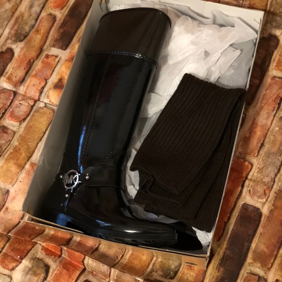 Michael Kors Fulton Harness Tall Rain Boots - Picture 4 of 6